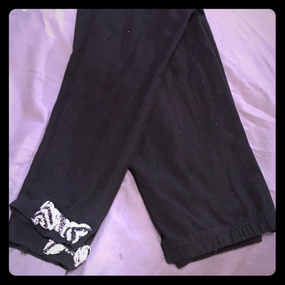 Girls 7/8 bulk legging w zebra bow
